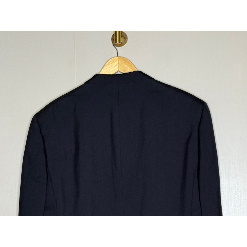 Micron 2000 Fine Australian Wool Hart Schaffner Marx Navy Blazer Mens 44R - Picture 5 of 9